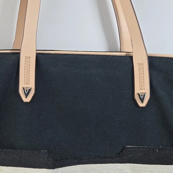 Stella & Dot The Hudson Black and Cream Large Tote - Picture 2 of 8